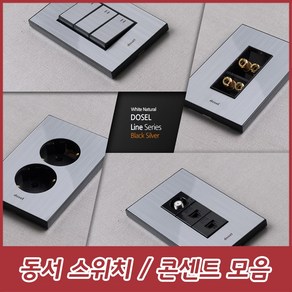 dosel 동서 동서이엘씨 라인 실버 투톤 스위치 콘센트 인터넷 모듈라 1구 2구 3구 4구 5구 6구 8P 1구, 11.모듈라(인터넷) 8P 1구, 1개