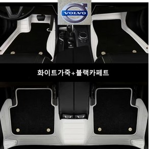 럭키카 지프 카매트 바닥매트 융모매트 이중 코일 6D 매트 그랜드체로키 랭글러 컴패스 레니게이드, 블랙화이트