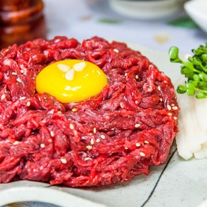 [이겼소] 국내산 육회 200g (소스 증정) 냉장 마장동 소고기 뭉티기, 1개