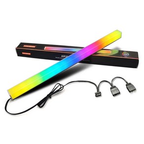 COOLMOON PC RGB 4 핀 RGB 5V 3 핀 컴퓨터를위한 PC 마더 보드를위한 LED 스트립 조명 1.2ft, 작은 4 핀 및 5V 3 핀, 1개