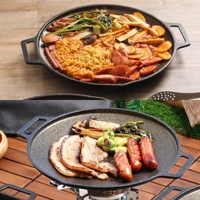 irke IH 인덕션 삼겹살 그리들 그리들팬 가정용 고기 불판 그릴팬 원형 30cm