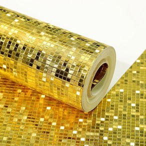 빛 반사 호일 금박 거울 벽지 종이 반짝이 효과 미니 장식 실버 모자이크, gold, Gold