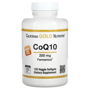 [미국직구] 캘리포니아뉴트리션 캘리포니아 Gold Nutition CoQ10 200mg 베지 소프트젤 120정, 1개