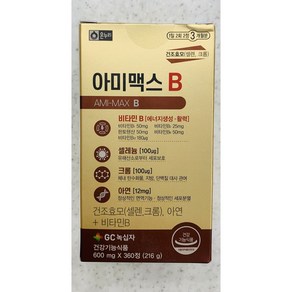 녹십자 아미맥스B 600mg x 360정 X 2박스 (건조효모+비타민B) 6개월분, 2개