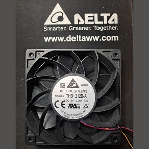 [당일발송] 델타 THB1212B-A 120mm 25T 12V F00 PWM AXIAL FAN 높은풍량 강력한풍압 고수명팬 아두이노, 1개