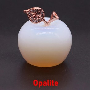 사과 치유 크리스탈 장식 천연석 조각 입상 선물, 5.Opalite, 1개, D.1pcs