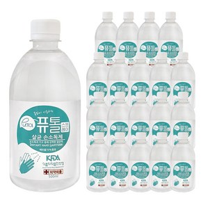 크로바 퓨톨 뿌리는 손소독제 살균소독제 리필 500ml 20개 의약외품 방역 온도측정기 스프레이 액체 분사용, 10개