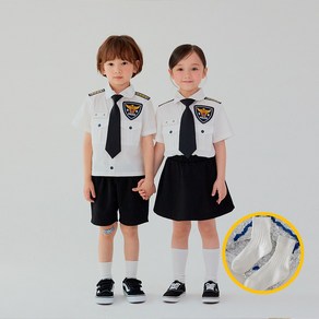 [사은품증정] 유아 경찰복 코스튬 여름 경찰 남아용 여아용 경찰복