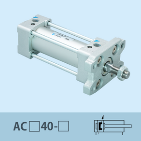 신영제어기 공압실린더 AC40 Rc1/4 (복동편로드 에어쿠션타입 중형실린더), 25, 1개
