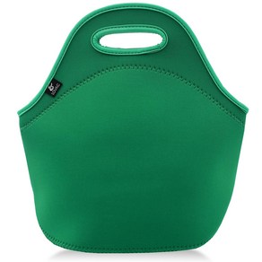 LOVAC Neopene Lunch Bag Thick Insulated Lunch Ba LOVAC 네오프렌 런치백 두꺼운 단열 런치백 - 지퍼가 달린 내구성 및 방수 런치 토, 1개, Geen