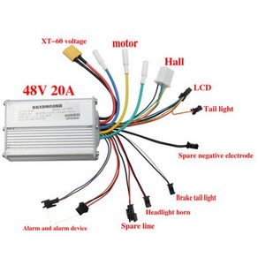 전동킥보드 킥보드부품 브러시리스 모터 컨트롤러 TF100 LCD 디스플레이 미터 Kugo, 9)48V 20A contolle, 1개