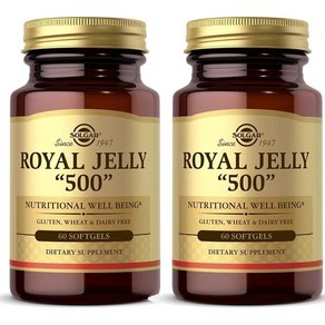 솔가 건강식품관 Solga 솔가 로얄젤리 로열제리 500mg 60소프트젤 2팩 Royal Jelly, 솔가 건강식품관 Solga 솔가 로얄젤리 로열제리 5