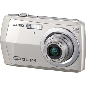 Casio Exilim EXZ16 12MP 디지털 카메라 3x 줌 2.7 LCD 포함실버