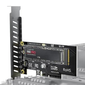 생활용품 JEYI 데스크탑 PC용 확장 카드 M.2 NVME-PCIe 4.0 3.0 SSD 어댑터 PCI-E GEN4 GEN3 풀 스피드 64Gbps PCIe X4 X8 X16, 1개, 01 SK4