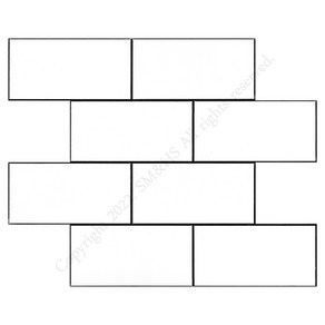 5+1 깨지지않는 간편 인테리어 붙이는 접착식 프리미엄 메탈 데코타일 (5개당1개추가), MZT_B02 (글로시화이트빅브릭)
