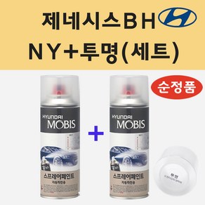 순정품 현대 제네시스BH NY 하이퍼메탈릭 스프레이 페인트 + 투명스프레이