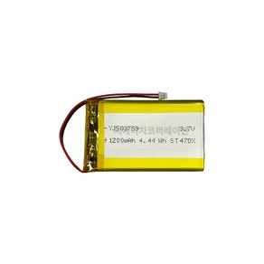 YJ 리튬폴리머배터리 KC인증 충전지 3.7V YJ503759 1200mAh