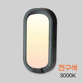 포유 메가맨 벽등 LED 직부겸용 MEGA 타원 15W 전구색 노란빛 블랙 IP65