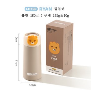 카카오프렌즈 304 휴대용 보온 보냉 텀블러 물컵, RYAN, 1개