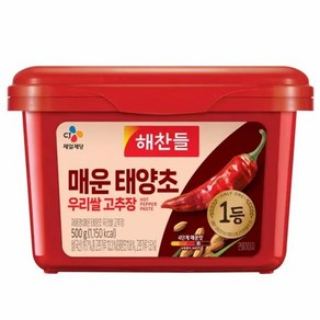 해찬들 맛있게매운 매운 태양초 우리쌀 고추장 식자재 고추장소스 500g 1개