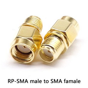 RP- SMA male to SMA Female ( 양쪽 핀없음) 변환 커넥터, 1개