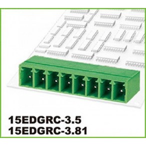 15EDGRC-3.81 (PCB ANGLE TYPE 터미널 블록 핀간격 : 3.81mm피치), 2핀, 1개