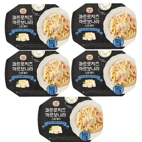 콰트로치즈 까르보나라 스파게티 냉동, 5개, 300g