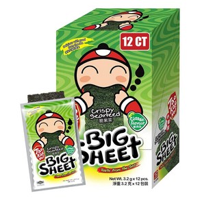 Big Cispy Seaweed Snack Sheets by Tao Kae Noi  C Tao Kae Noi의 Big Cispy Seaweed Snack Sheets  클래, 1개, 38.4g