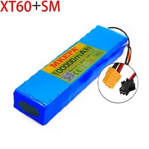 전기자전거보조배터리 리필 밧데리 전기 스쿠터 리튬 배터리 36V 100000mAh 500W 10S2P, XT60-SM