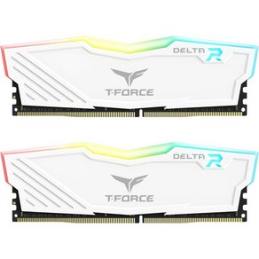 TEAMGROUP T-Foce Delta RGB DDR4 64GB (2x32GB) 3600MHz (PC4-28800) CL18 데스크탑 게이밍 메모리 모듈 램 화이트 - TF4, 16GB(2x8GB)_DDR4 3000MHz 16-18