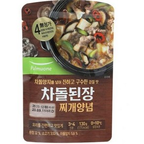 차돌된장찌개양념 130g 풀무원 냉장, 1개