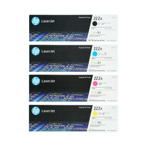 HP 정품토너 222A W2220A W2221A W2222A W2223A LaseJet 3203dn 3303sdw 3203dw 색상선택, 검정(W2220A), 1개