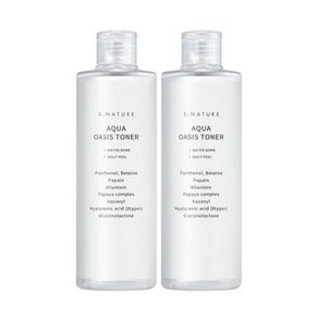 [하이콩] 에스네이처 아쿠아 오아시스 토너 300ml+300ml+화장솜 증정, 300ml, 2개