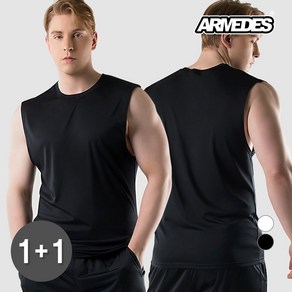 [1+1] 아르메데스 기능성 오버핏 민소매 나시 남성 짐웨어 AR-124