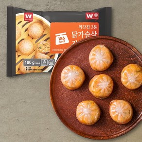 외갓집 [외갓집] 간단식단 닭가슴살 김치만두 180g X 6팩, 6개