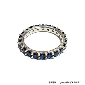 3mm큐빅반지/사파이어 (3mm CZ-Set Ring)