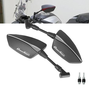 오토바이 CNC 백미러 KYMCO DOWNTOWN DT 125i 250i 300i 350i 오토바이, 4.NO LOGO Black