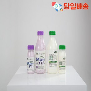 (당일배송) 즐거운목장 산양유 요구르트 (450ml) - 플레인 / 블루베리, 1개, 500ml