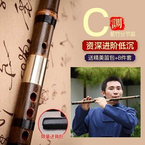 Zhan Wenbing Zizhu Flute 대나무 플루트 전문 연주 악기 남성과 여성 세련된 하이 엔드 어린이 초급 플루트 G Tune