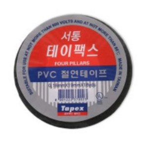 서통 테이팩스 전기 PVC 18yds 절연테이프 0.19mm 검정색 1박스 200개, 1개