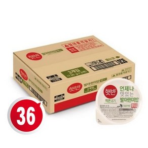 햇반 발아현미밥, 130g, 36개