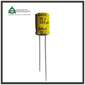 삼영콘덴서 35V 220UF NXH 105℃ 전해콘덴서, 1개