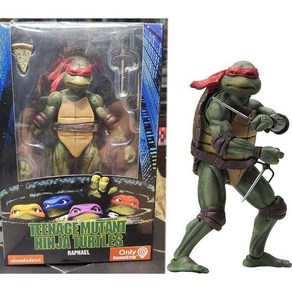 NECA 닌자거북이 닌자터틀 1990년 뮤비 버전 TMNT 피규어, 라파엘, 1개