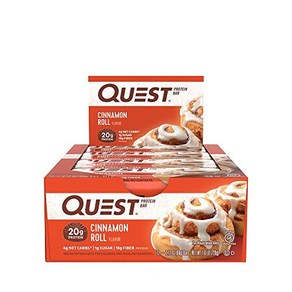 Quest Nutition 크리스피 초콜릿 코코넛 히어로 프로틴 바 단백질 15g 설탕 1g 순탄수화물 3g 글루텐 프리 케토 친화적 12개입