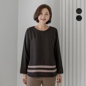 [김여사] 코코 배색 블라우스 엄마옷/마담옷/중년여성/40대/50대 브랜드 40대 50대 60대 여사옷 마담 패션 오늘 룩 데일리 하객 오피스 패션 추천