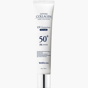 [웰더마] 하이드로 콜라겐 모이스트 선블럭 백탁없는 수분선크림 SPF 50+ PA++++, 1개, 45g