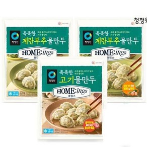 동원 청정원 호밍스 물만두 촉촉한 계란부추 + 고기물만두(350g 2종류 총 6팩, 1개, 270g