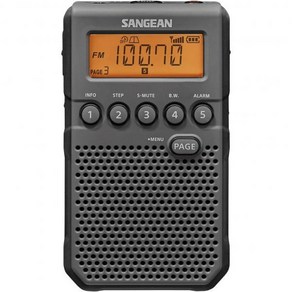 재난방지 라디오 캠핑 Sangean DT800BK AMFMNOAA 기상 경보 포켓 라디오블랙, Black