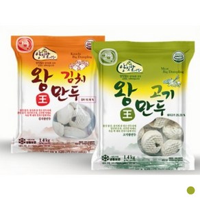 아하식품 고기왕만두1.4kg+김치왕만두1.4kg, 1.4kg, 2개