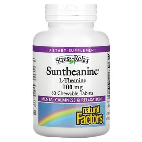 Stress-Relax Suntheanine L-Theanine 100mg 60 Chewable Tablets